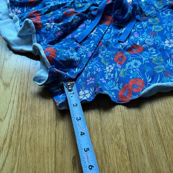 Intimately Free People Size XS Blue Floral A Go-Go Flouncy Summer Swing Shorts - Picture 7 of 10